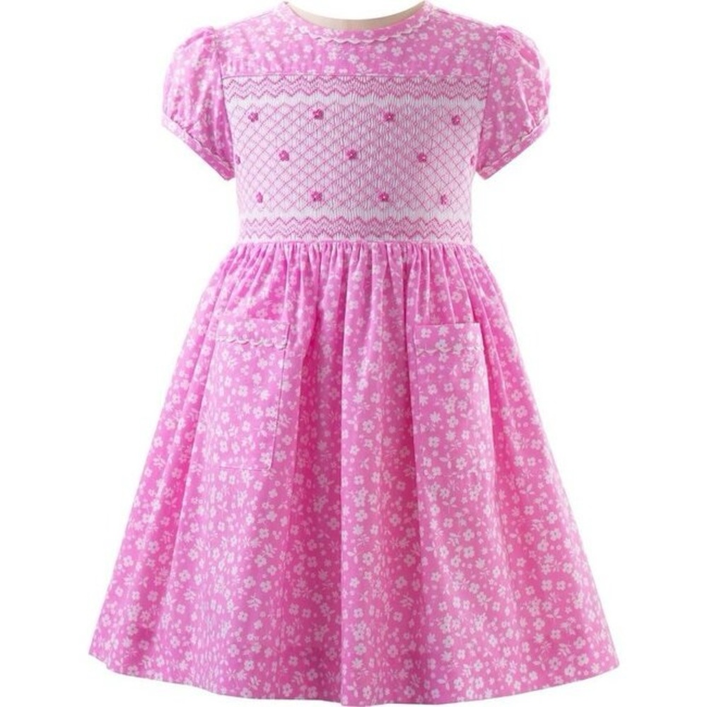 EUC Girls’ 3Y Rachel Riley Ditsy Floral Smocked Dress